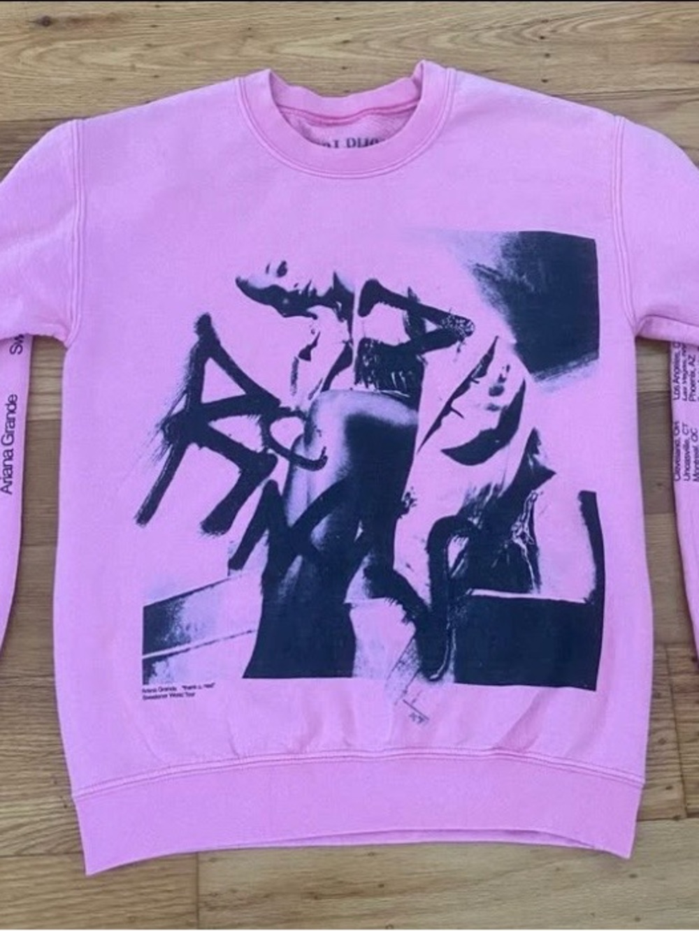 Ariana Grande Sweetener World Tour Pink Graphic Crewneck Sweater
